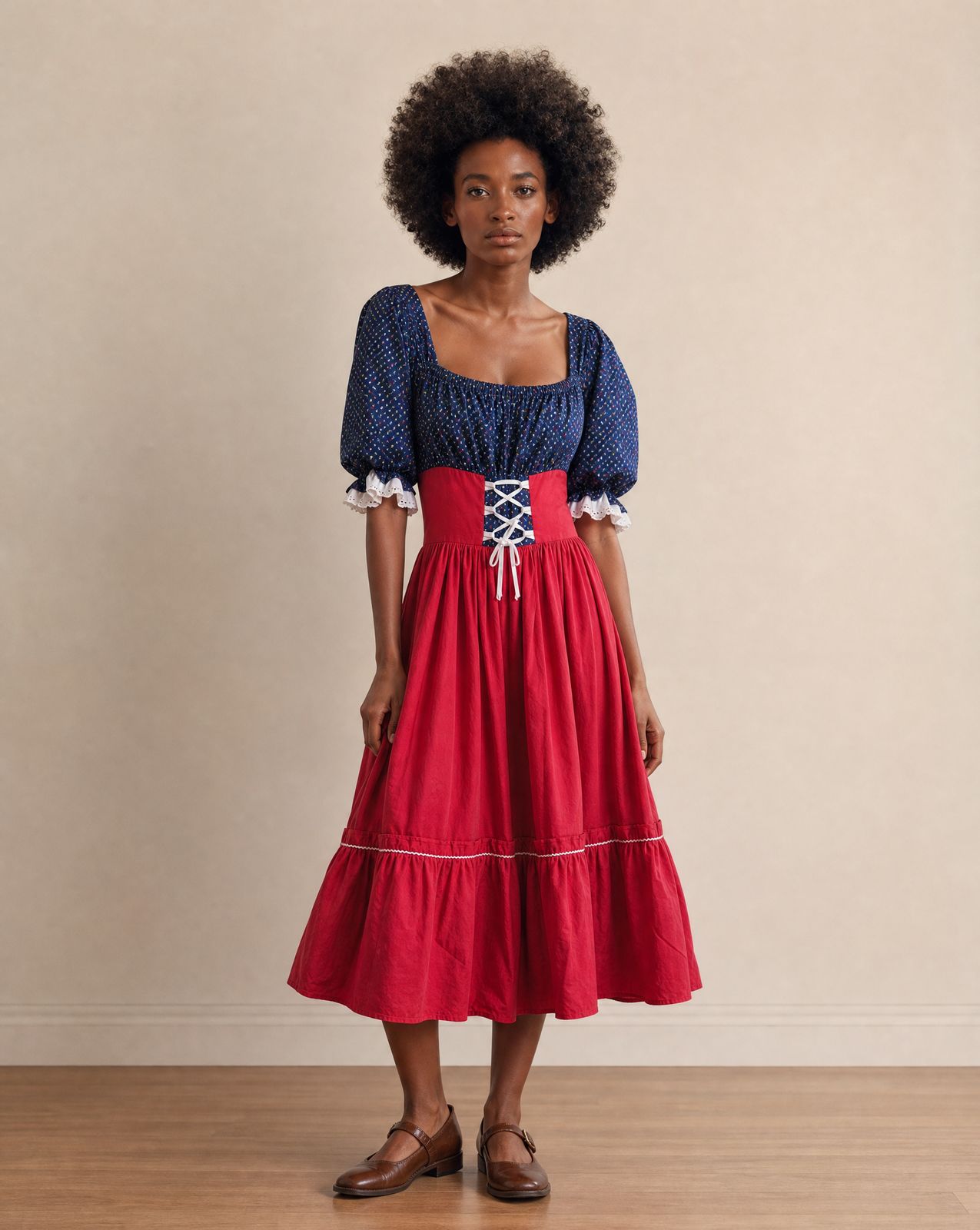 milkmaid midi dress Vintage Lace-Up – Size XS/S – That Old Thing Bluey Toddler Girls Bingo 100% Rayon Clarisse Size:SZ 6