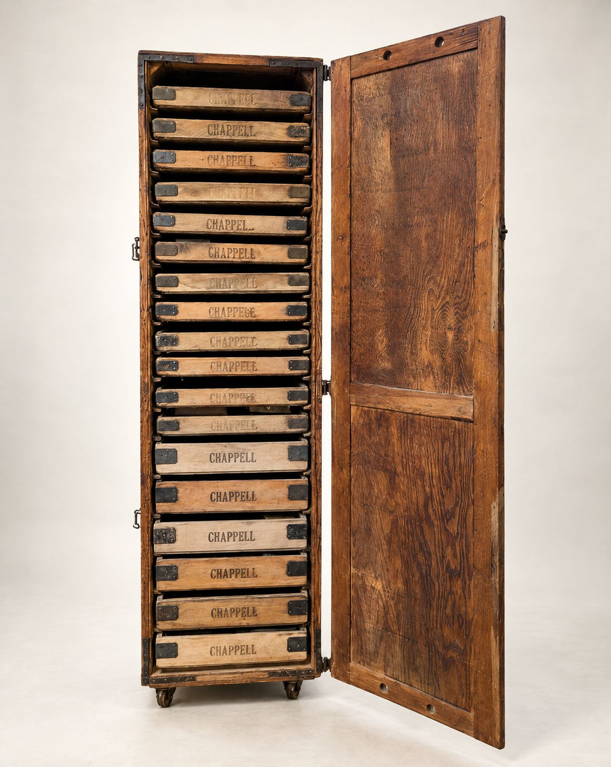 Antique Chappell Industrial Printer's Cabinet – Circa 1900–1930