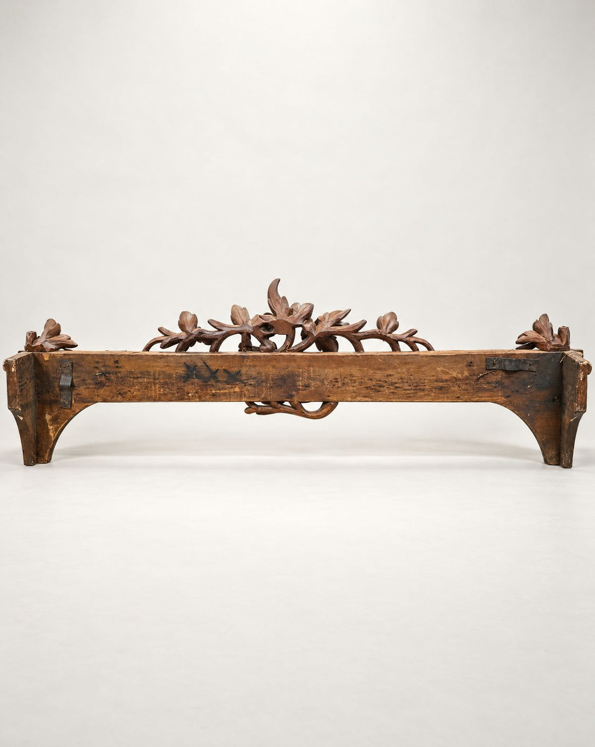 Pair of Antique Carved Floral Wooden Window Valances – Circa 1890–1920