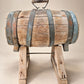 Antique Rustic Wooden Barrel on Stand | Circa 1900–1940