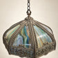 Antique Eight-Panel Slag Glass Hanging Pendant Light | Circa 1910–1930