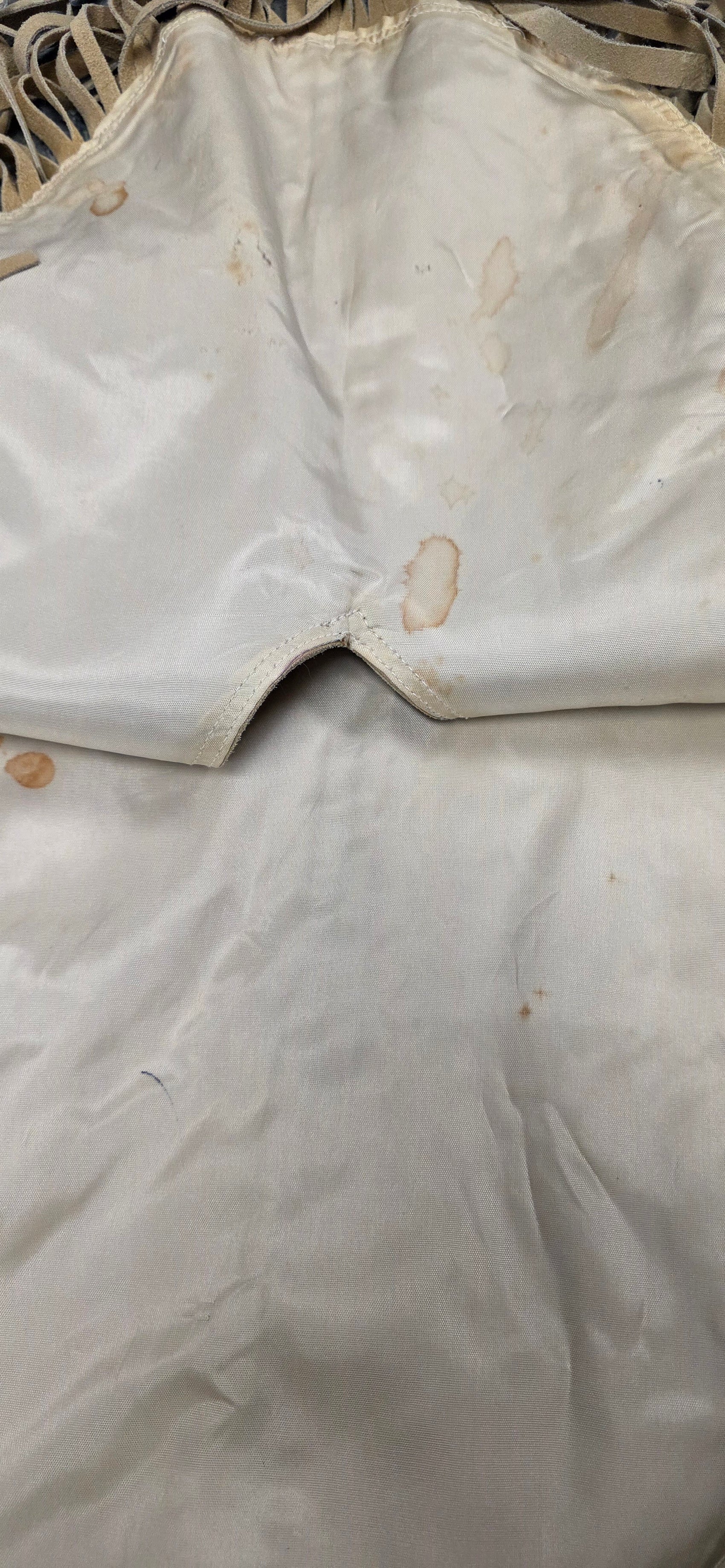 Hand Crafted Suede Leather Fringe Poncho with Hummingbird & Floral Tooling