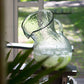 Large Hand-Blown Tilted Glass Pitcher