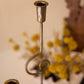 Oversized Antique Brass Finish Loop Candle Holders – Set of 2