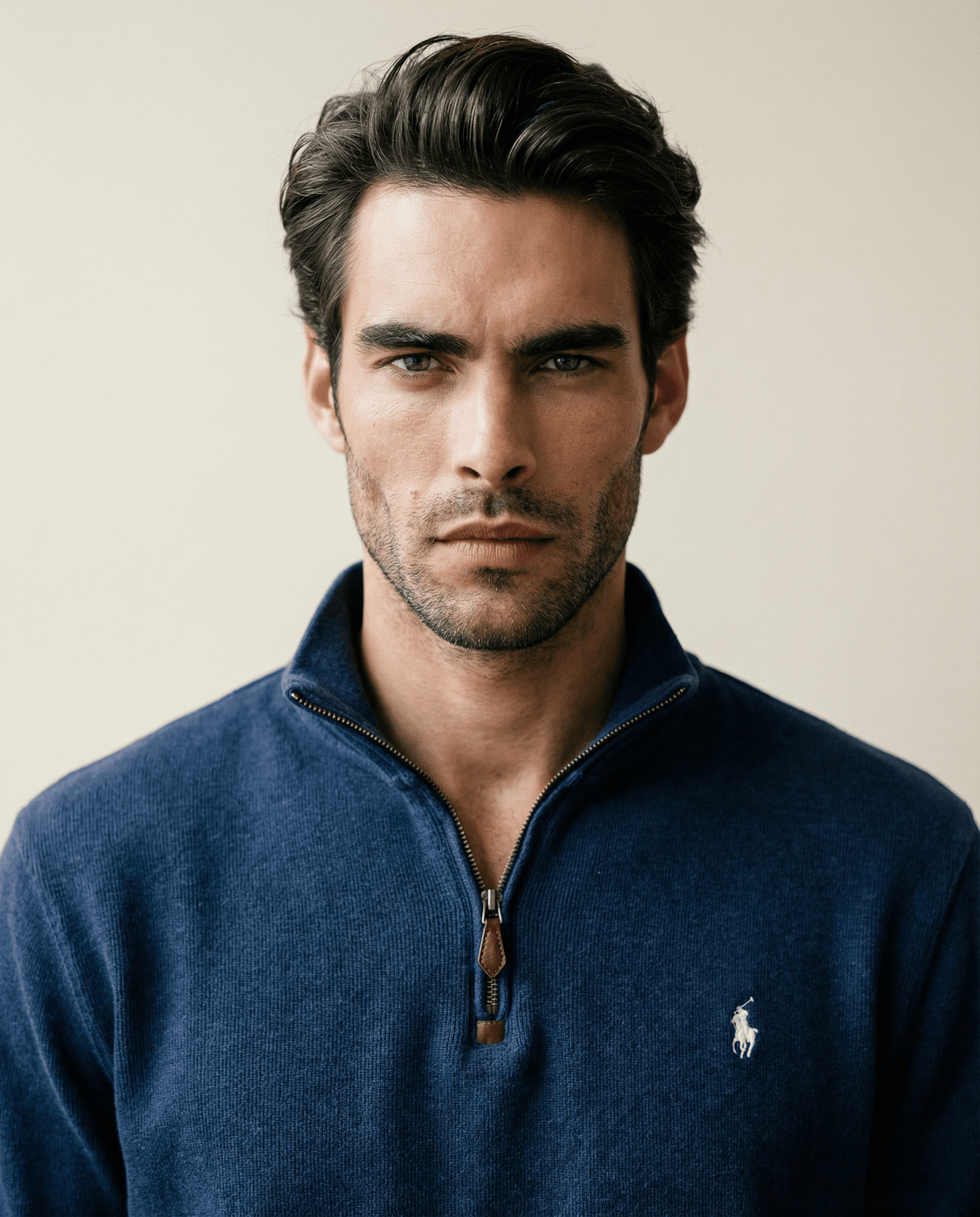 Ralph Lauren Navy Quarter-Zip Pullover — Size XL