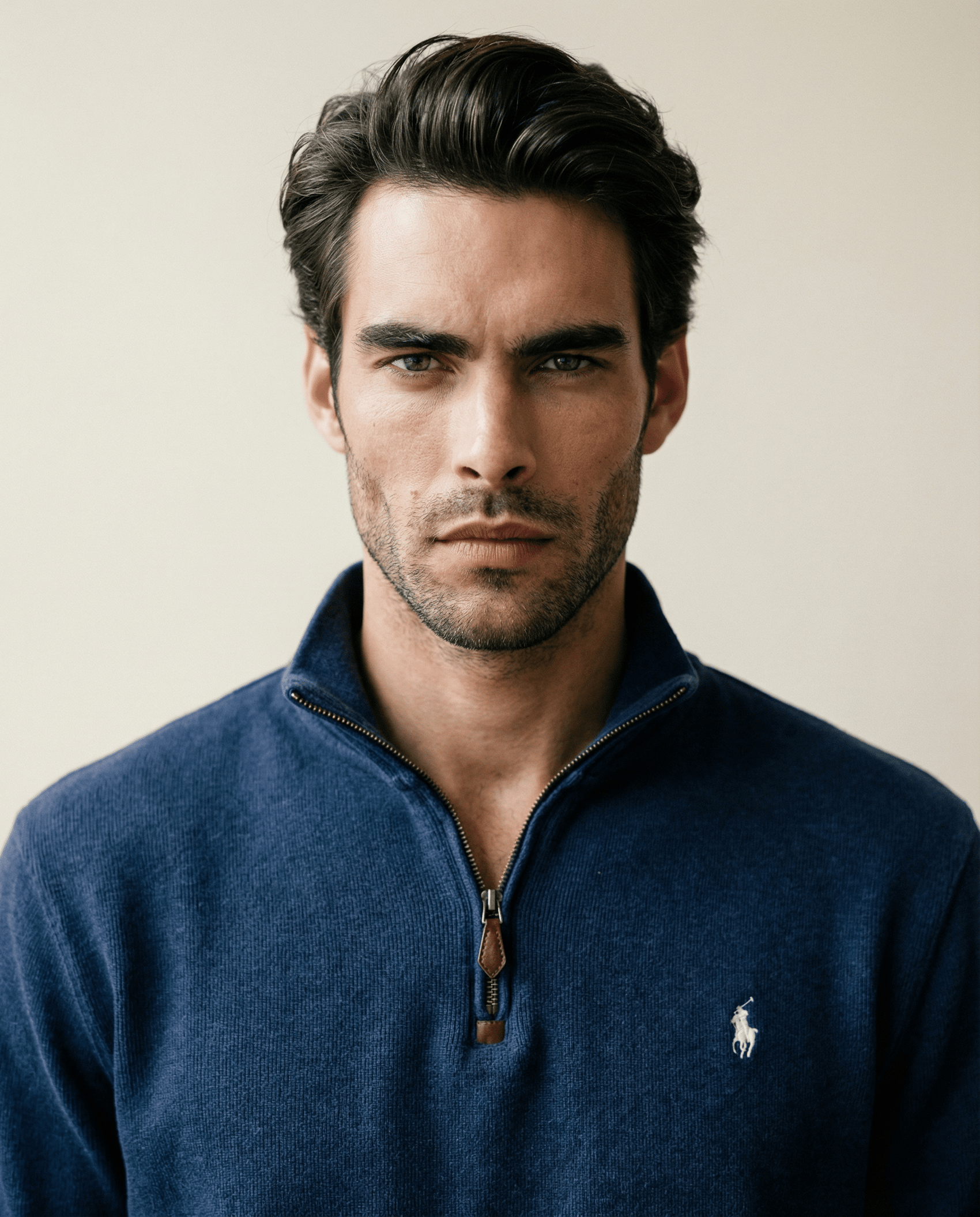 Ralph Lauren Navy Quarter-Zip Pullover — Size XL