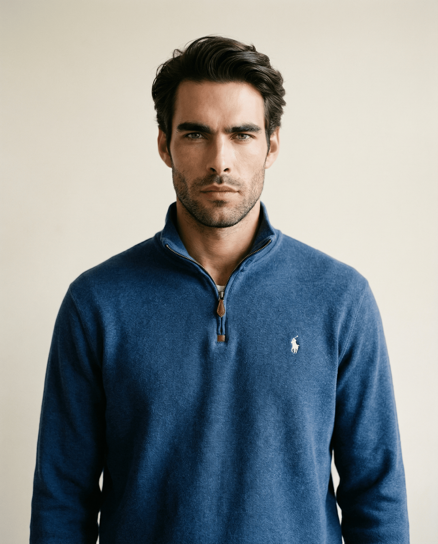 Ralph Lauren Navy Quarter-Zip Pullover — Size XL