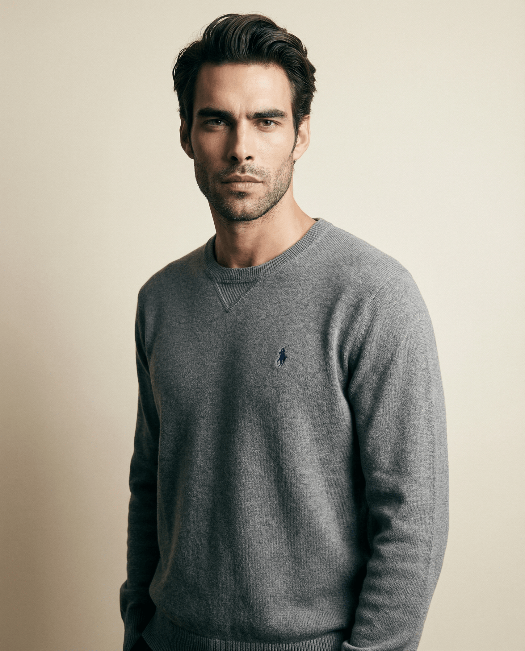 Ralph Lauren Gray Knit Sweater – Size L