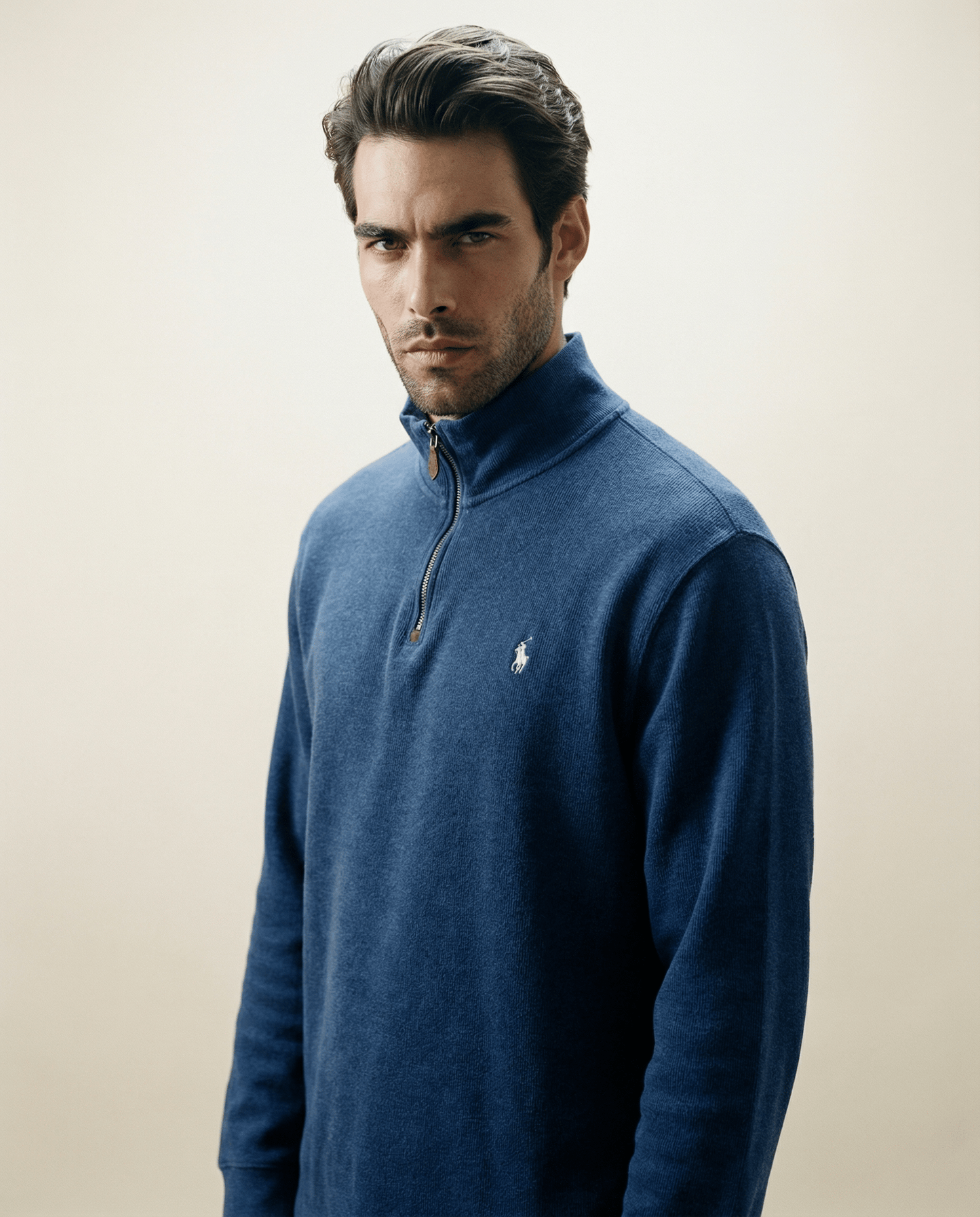 Ralph Lauren Navy Quarter-Zip Pullover — Size XL