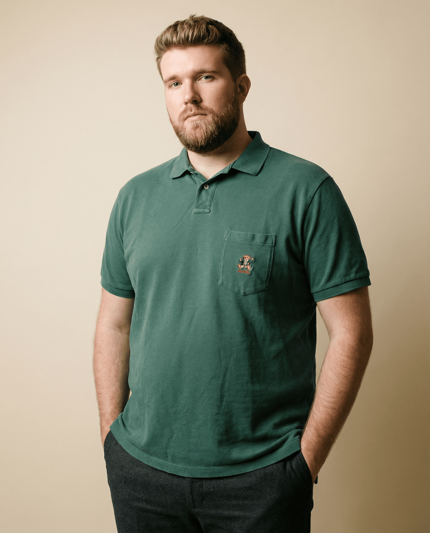 Vintage Polo Ralph Lauren Polo Bear Polo – Green (XXL)