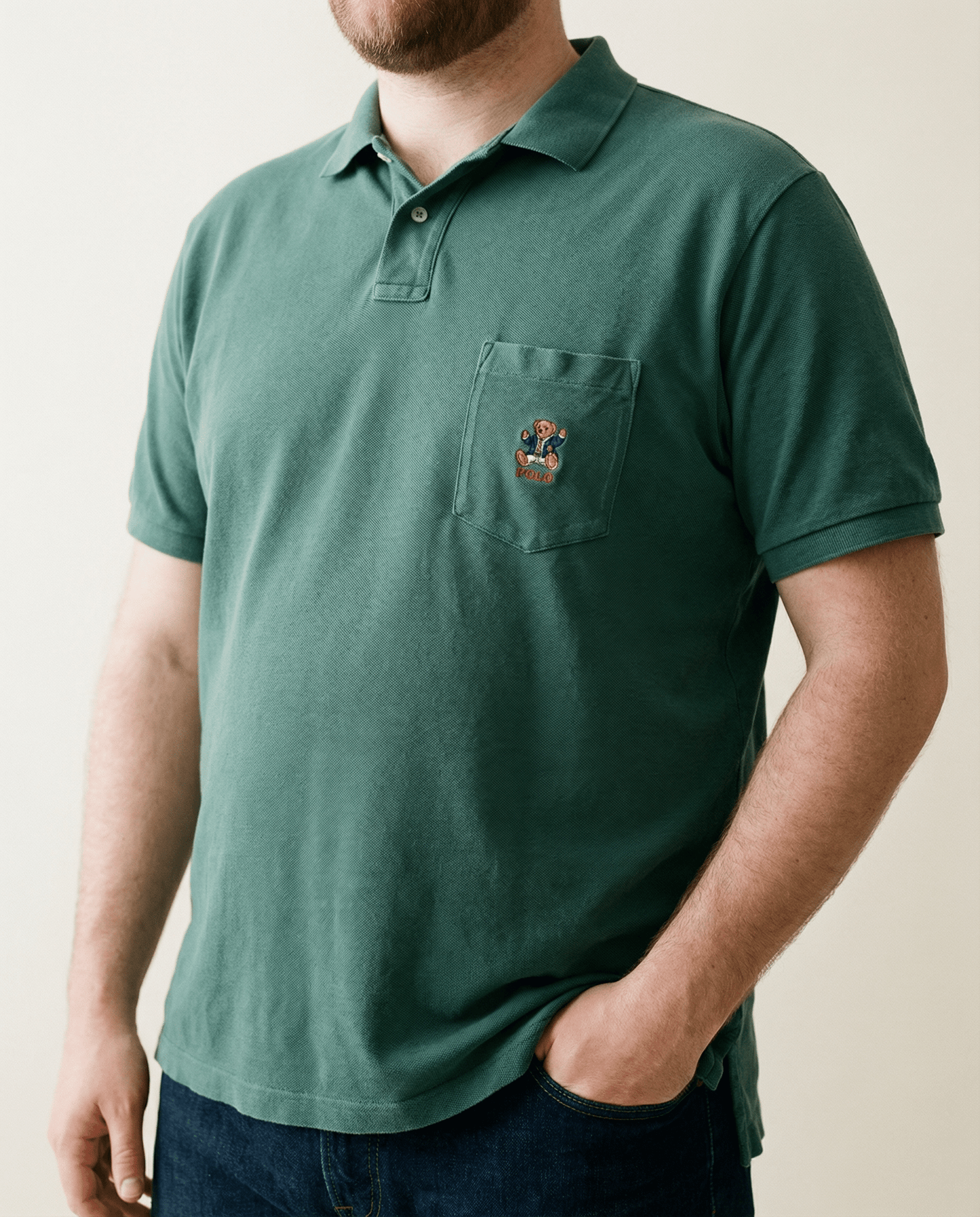 Vintage Polo Ralph Lauren Polo Bear Polo – Green (XXL)