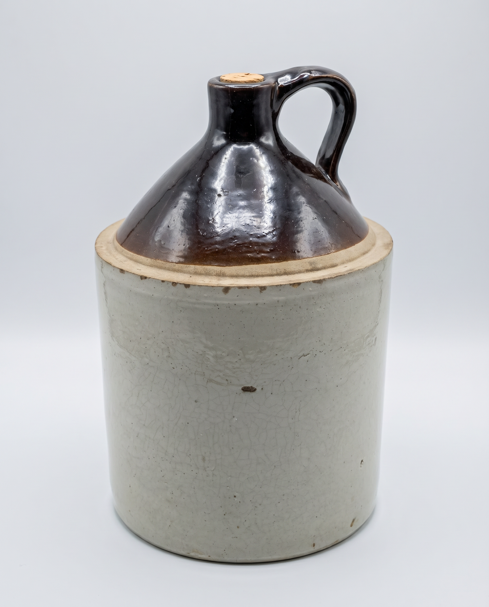 Antique Stoneware Jug – Albany Slip Glaze Top