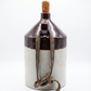 Antique Stoneware Jug with Leather Carry Strap & Cork