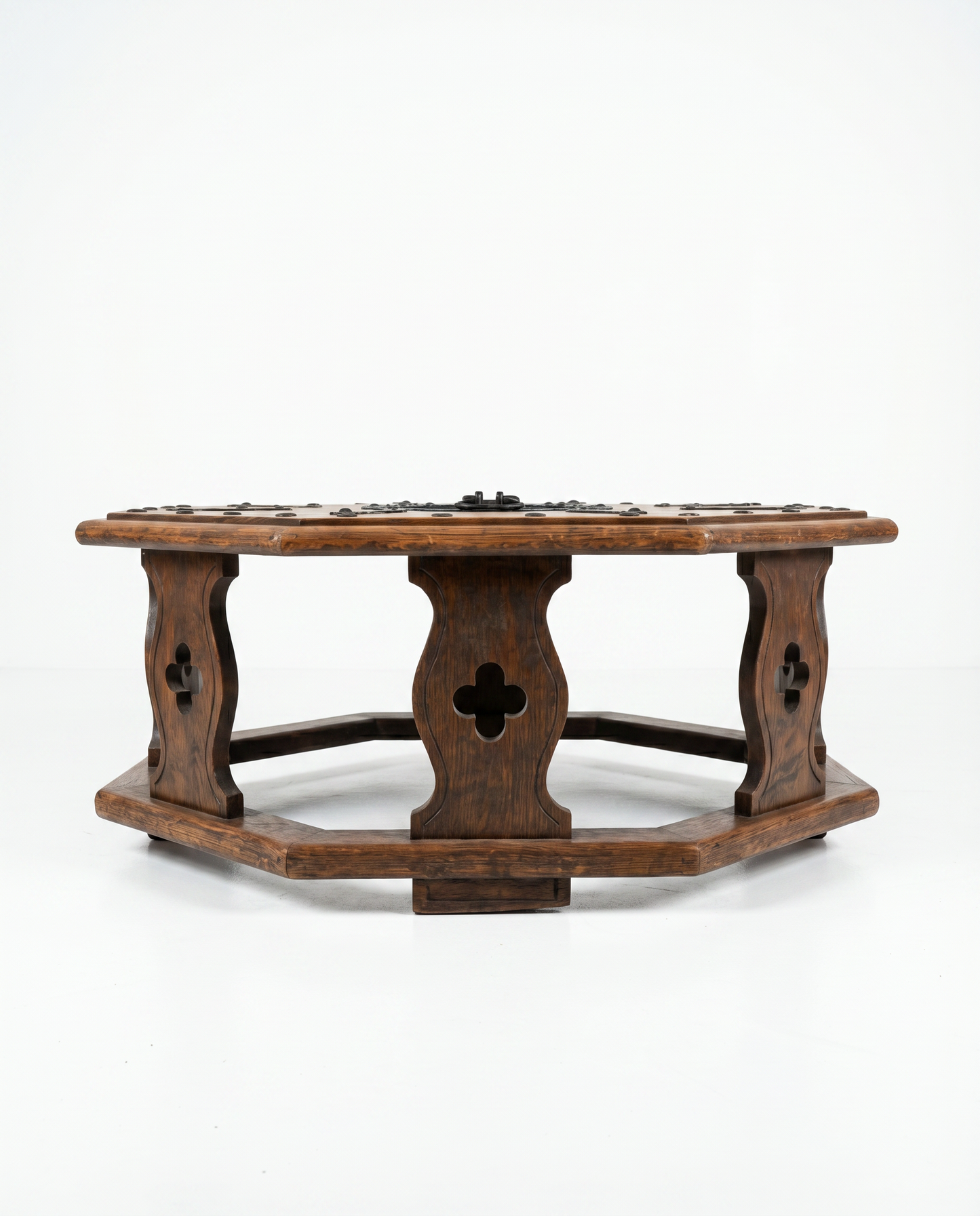 Spanish Revival Carved Wood Coffee Table