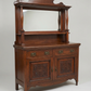 Antique Oak Sideboard with Mirror Back (Buffet Cabinet)