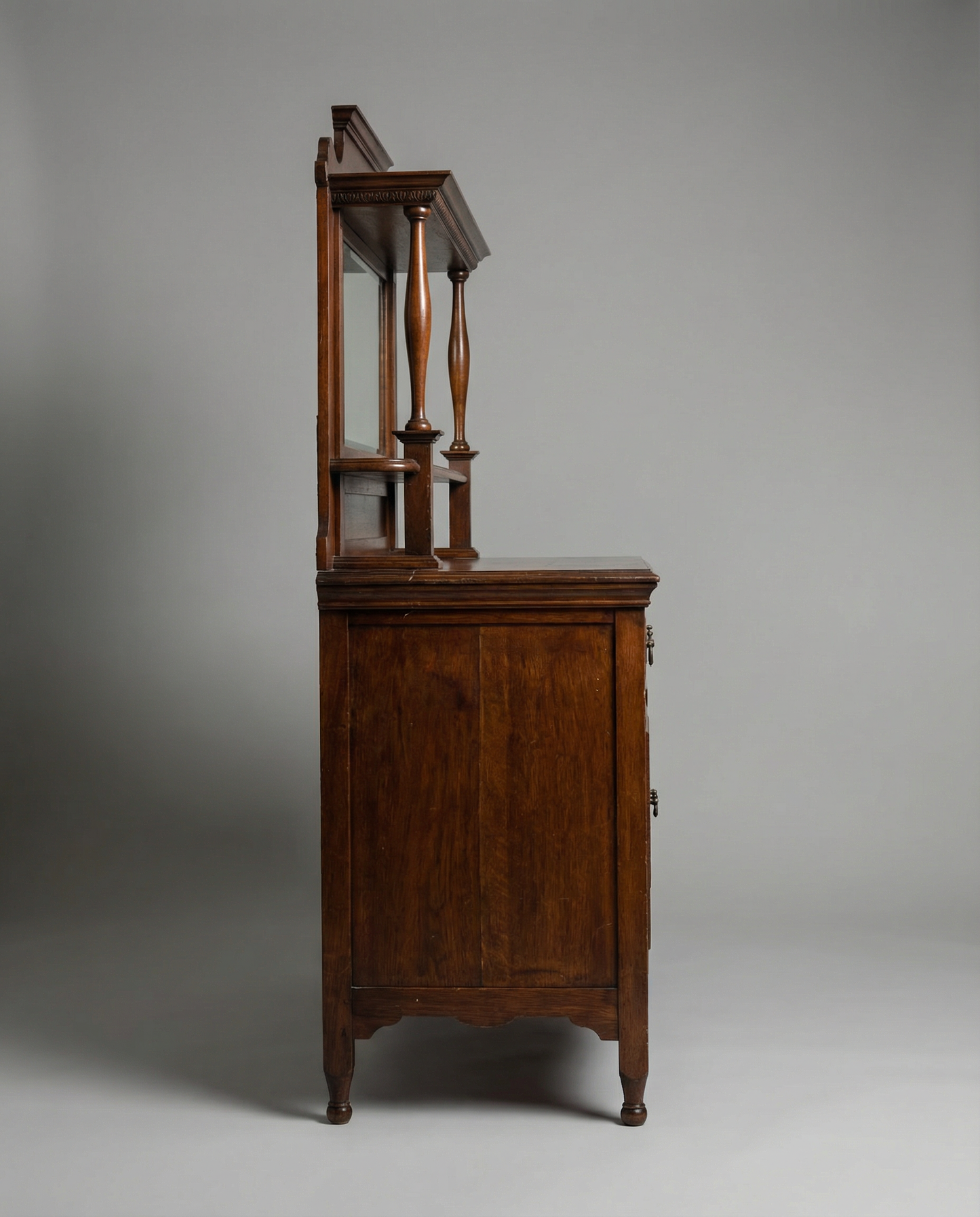 Antique Oak Sideboard with Mirror Back (Buffet Cabinet)