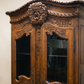French Louis XV Revival Carved Oak Display Armoire
