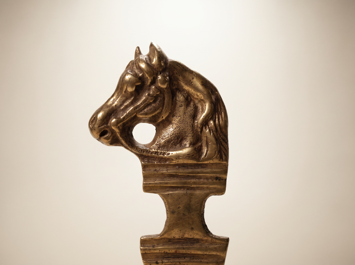 Vintage Solid Brass Horse Head Bottle Opener