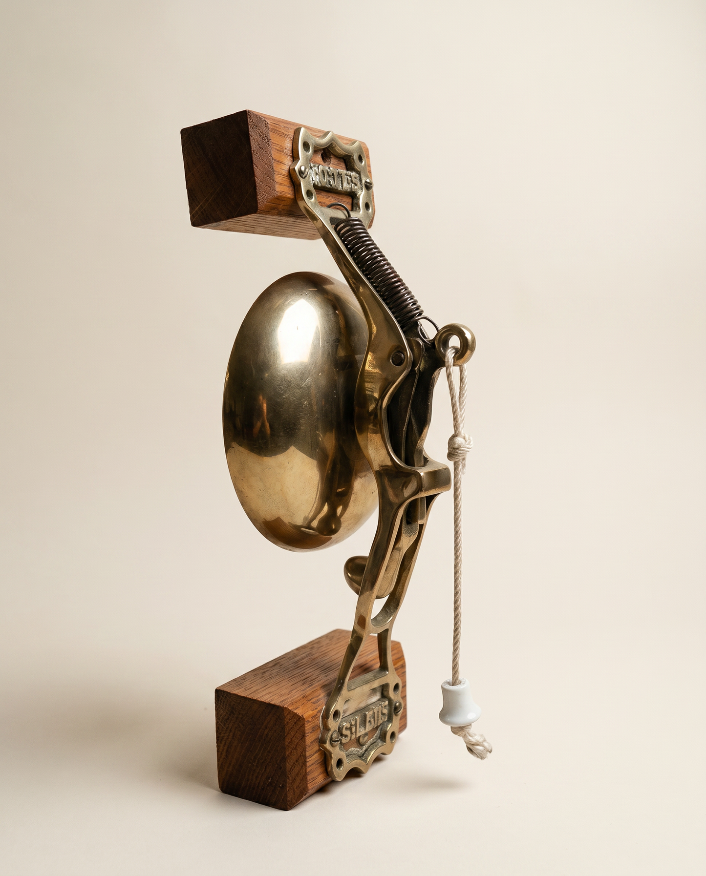 Antique St. Louis Car Company (ST. L.C. CO.) Mechanical Brass Bell – Wall Mount