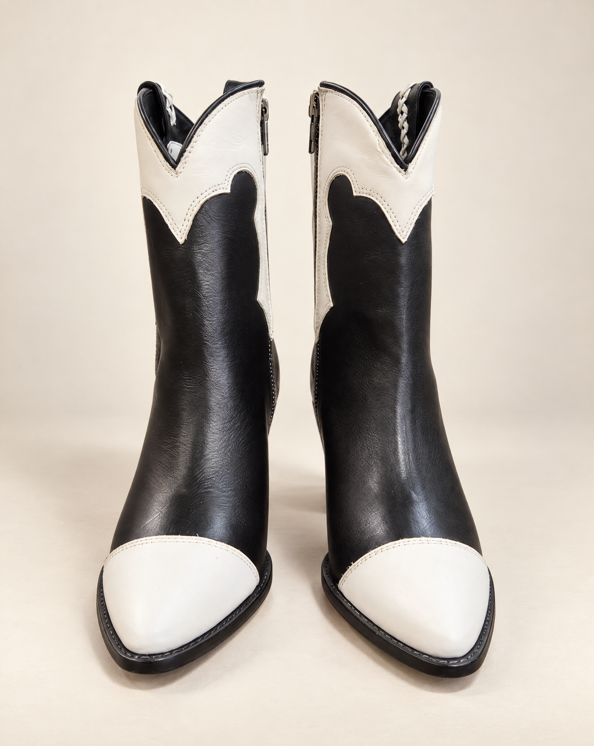 Lucchese Black & White Western Heel Boot – Size 6.5