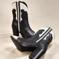 Lucchese Black & White Western Heel Boot – Size 6.5
