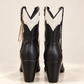 Lucchese Black & White Western Heel Boot – Size 6.5