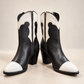 Lucchese Black & White Western Heel Boot – Size 6.5