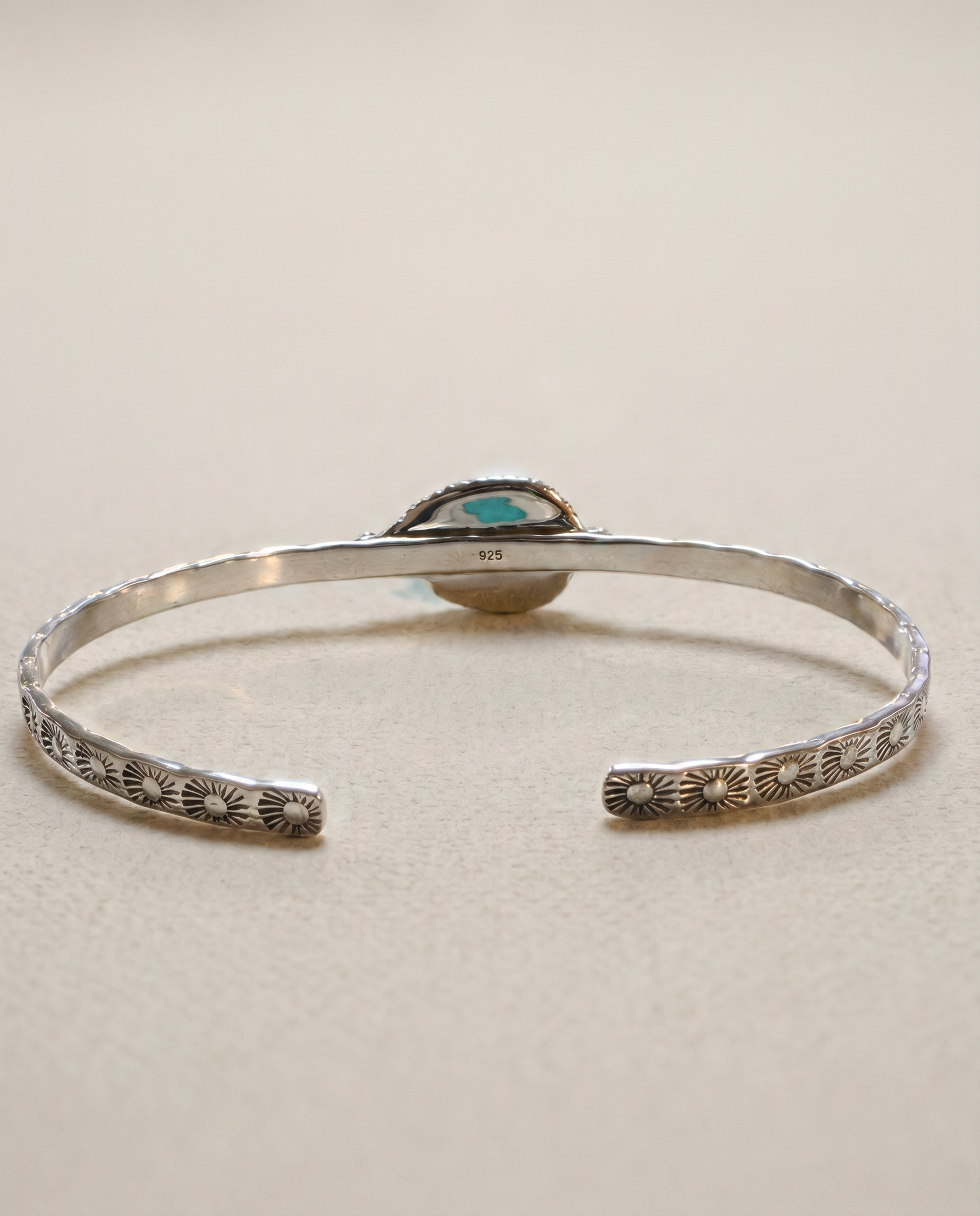 Sterling Silver Turquoise Cuff Bracelet – Adjustable
