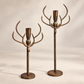 Forged Iron Deer Antler Taper Candle Holders – Set of 2