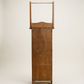 Vintage Pine Wall Cabinet with Hand-Painted Folk Art Detail