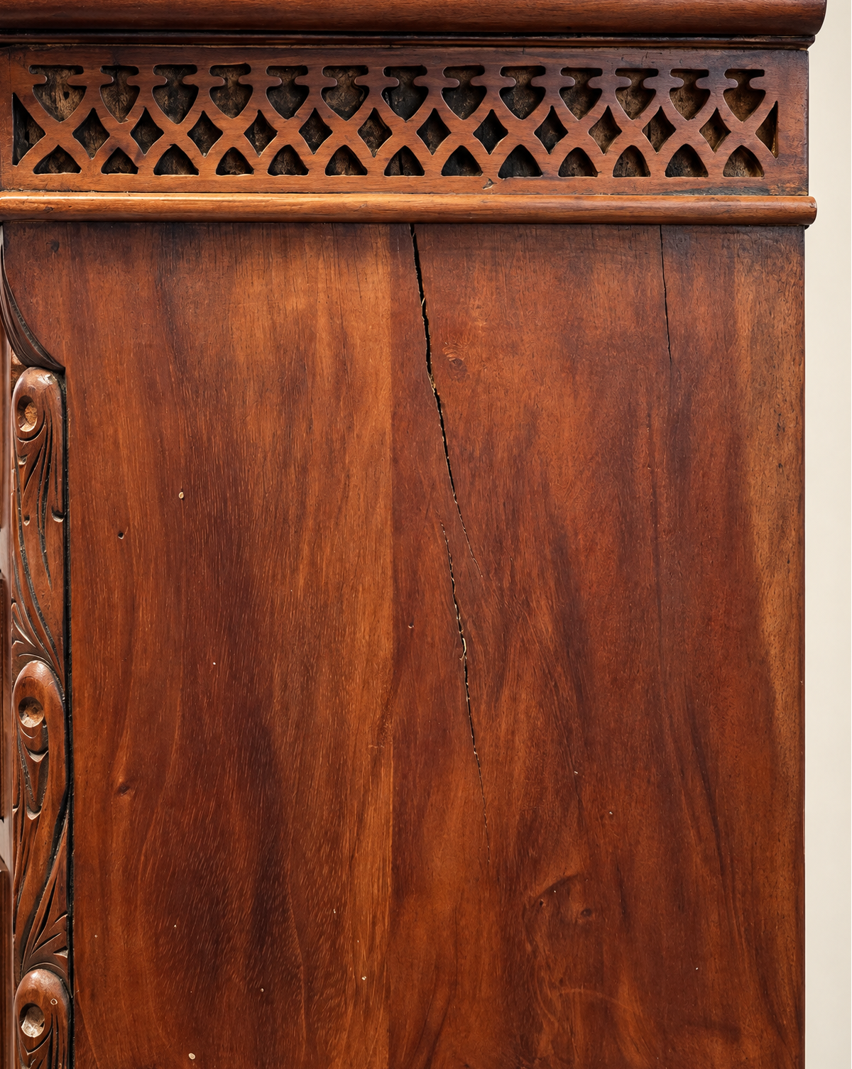 Carved Chippendale Lingerie Chest on Stand