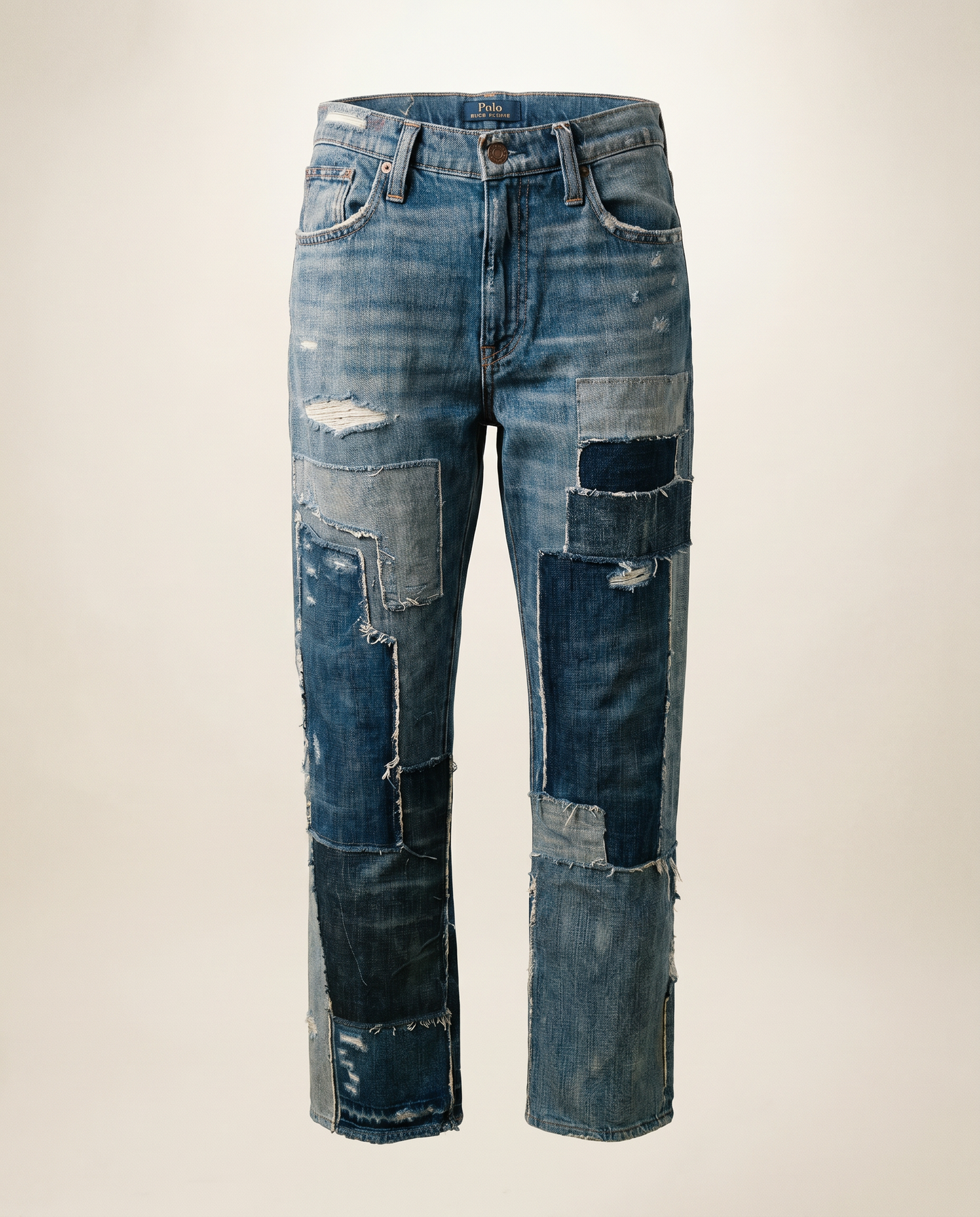 Polo Ralph Lauren Repaired Patchwork Distressed Jeans – 34x35