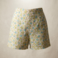 Vintage Floral High-Waisted Cotton Shorts – 28" Waist