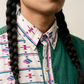 Western Colorblock Aztec Button-Down Shirt – Size Large