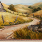 Vintage Western Windmill Landscape Original Oil Painting 31.5" W × 25.25" H