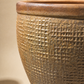 Vintage Large Textured Glazed Terracotta Garden Planter