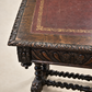 Antique English Jacobean Revival Carved Oak Library Writing Table by Hobbs & Co. London