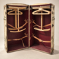 Pair of Vintage Matching Wardrobe Steamer Trunks with Full Hanging & Drawer Interiors