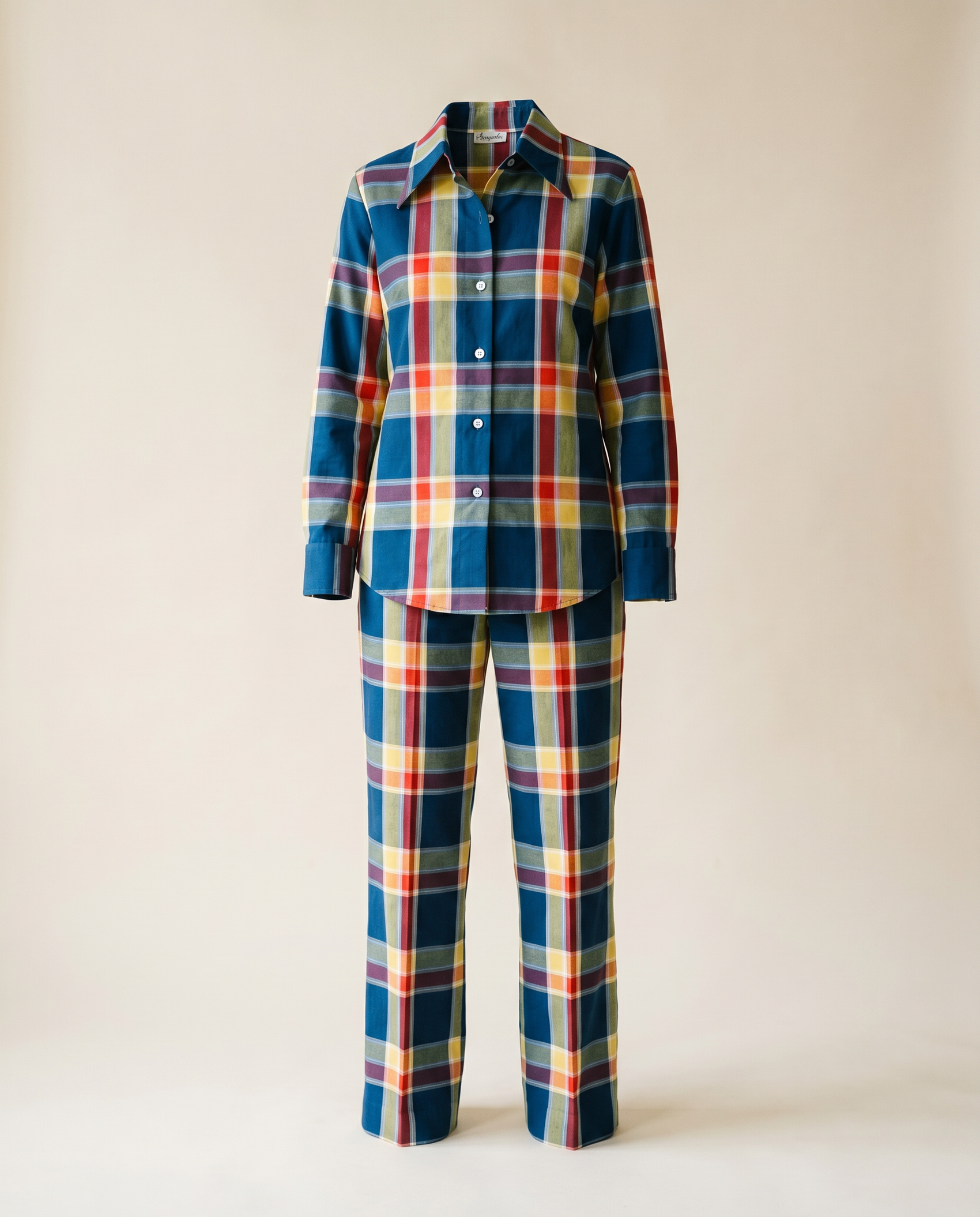 1970s Haymaker Plaid Two-Piece Set – Shirt & Trousers