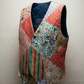 Indigo Patchwork Quilted Vest – Reversible Style