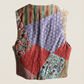 Indigo Patchwork Quilted Vest – Reversible Style