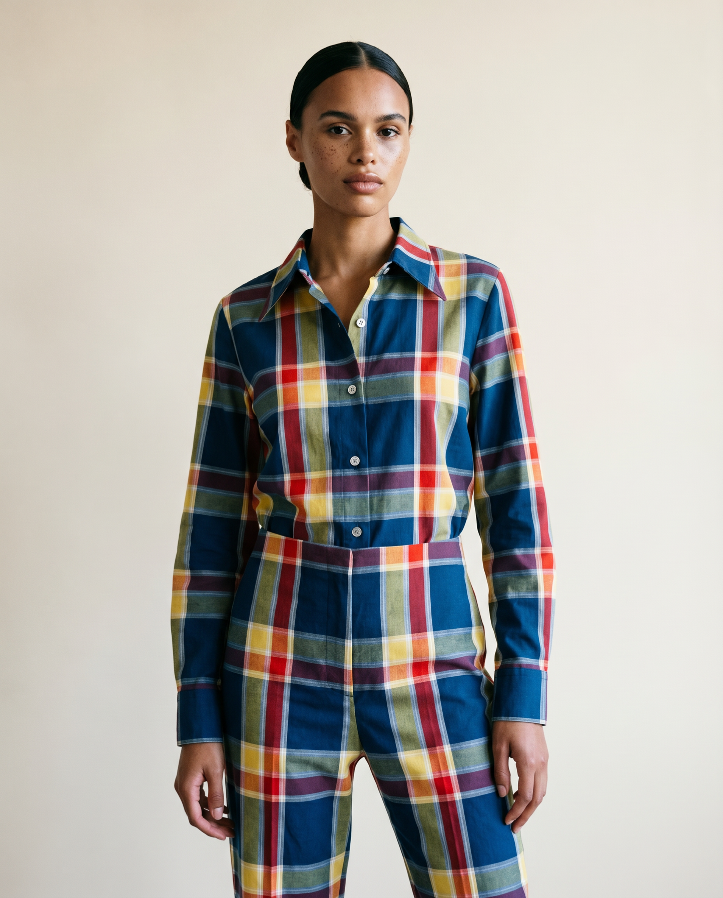 1970s Haymaker Plaid Two-Piece Set – Shirt & Trousers