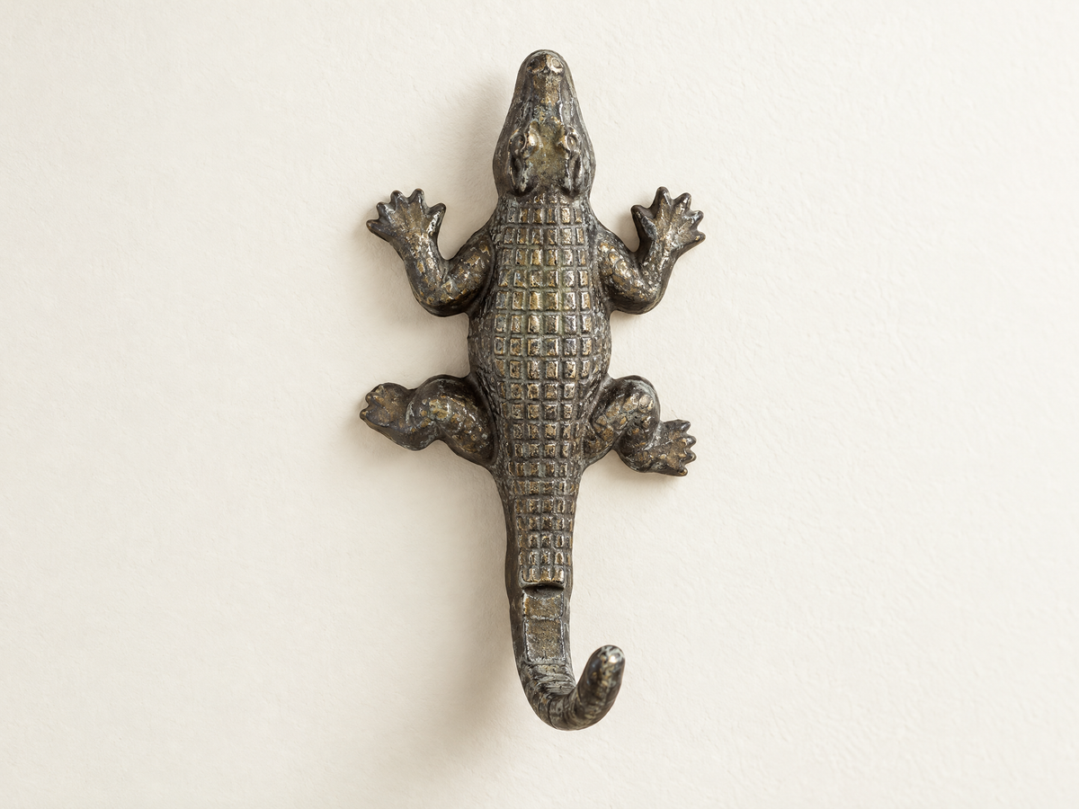 Cast Iron Alligator Wall Hook