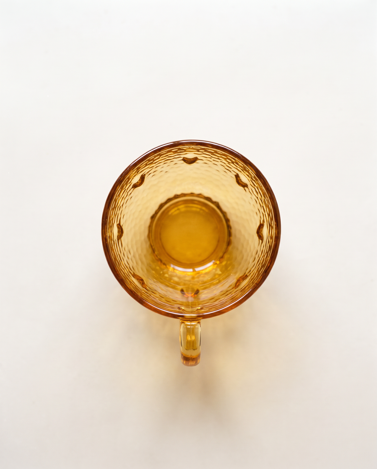 Vintage Amber Glass Snack Sets — Set of Five