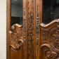 French Louis XV Revival Carved Oak Display Armoire