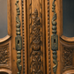 French Louis XV Revival Carved Oak Display Armoire