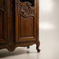 French Louis XV Revival Carved Oak Display Armoire