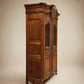 French Louis XV Revival Carved Oak Display Armoire