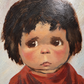 Vintage Original Oil Painting by Stephenson – Two Children in Traditional Dress – 40.5" W × 34.5" H