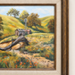 Vintage Original Country Landscape Oil Painting by Ruth Robson – 19.5" W × 16.5" H
